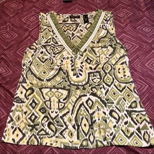 Women’s Axcess Sleeveless Print Top, EUC, XL